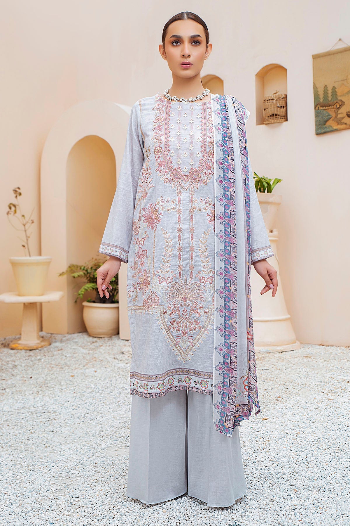 2958-BLUSH-EVENING DIGITAL PRINTED LAWN UNSTITCHED