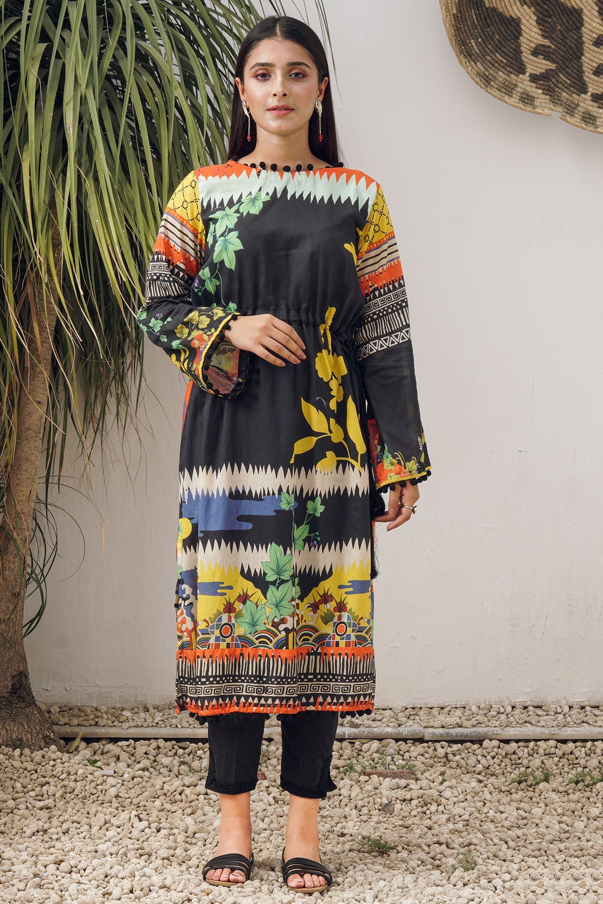 2963-BLACK-LIT DIGITAL PRINTED LAWN UNSTITCHED