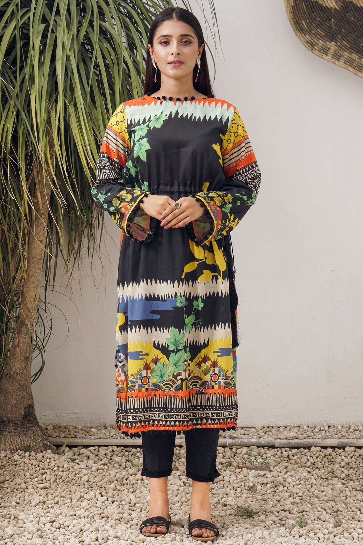 2963-BLACK-LIT DIGITAL PRINTED LAWN UNSTITCHED