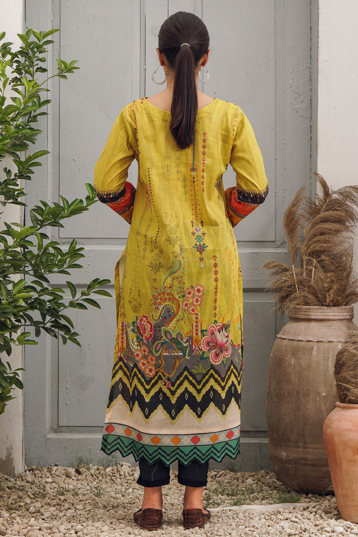 2975-CHILLI-MUSTARD DIGITAL PRINTED LAWN UNSTITCHED