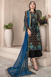 3005-MAIRE EMBROIDERED BEMBERG CHIFFON UNSTITCHED