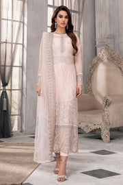 3006-OLD-FLAME EMBROIDERED BEMBERG CHIFFON UNSTITCHED