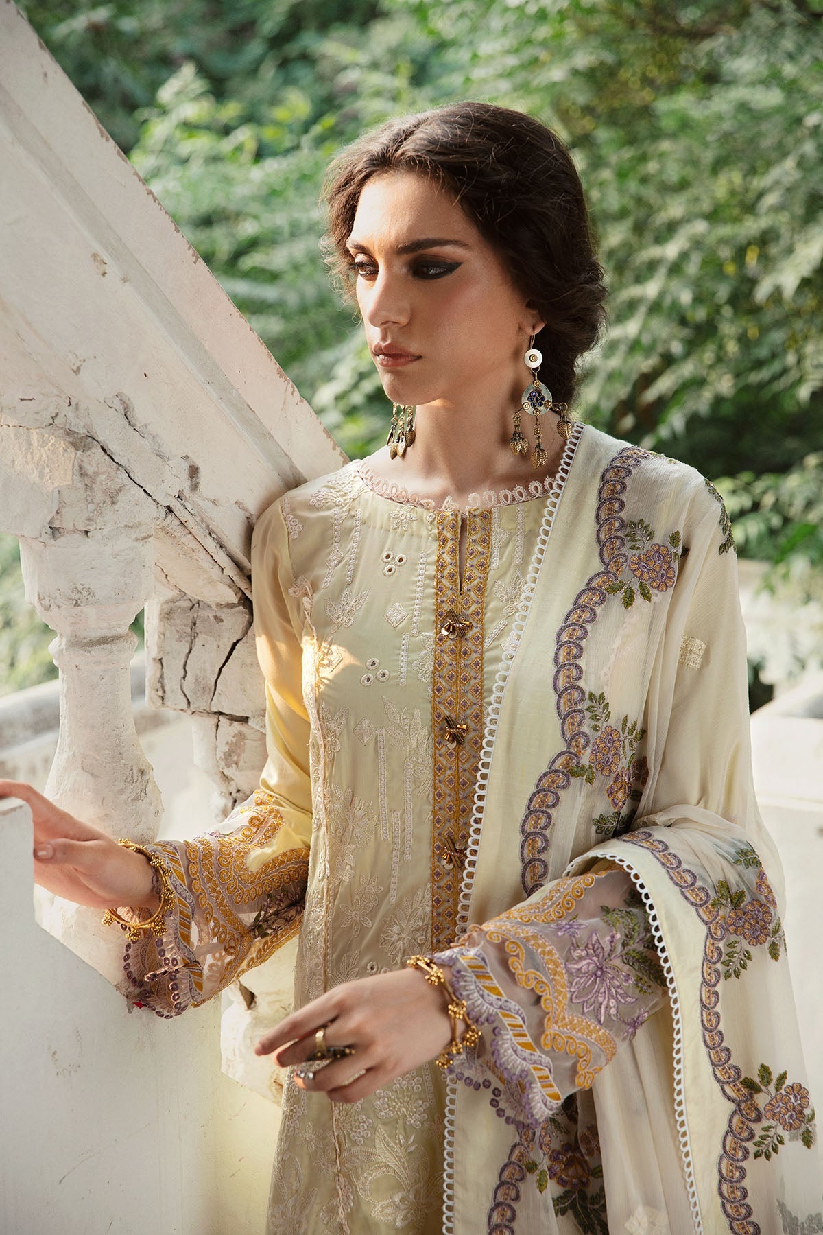 3020-FALAK- A EMBROIDERED COTTON SATIN UNSTITCHED