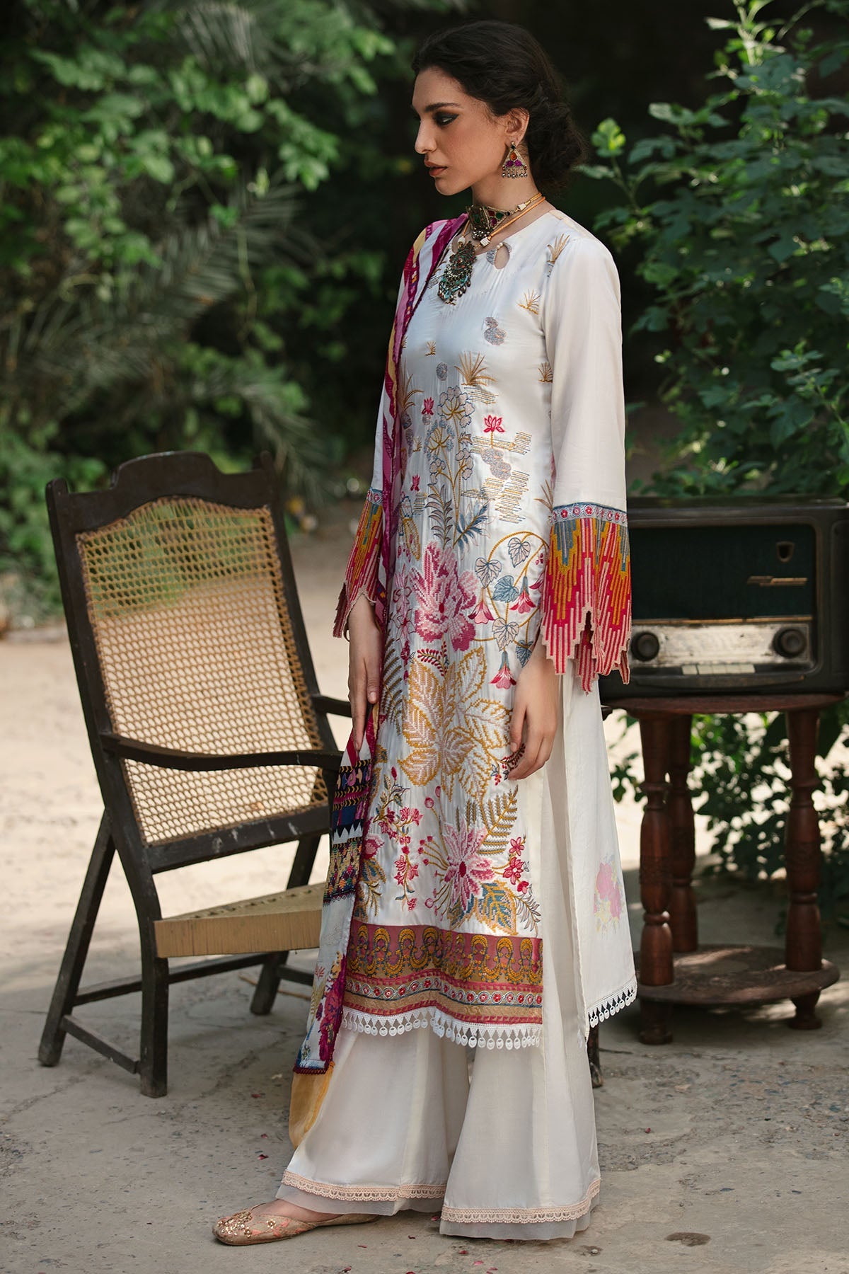 3021-MARTAN- A EMBROIDERED COTTON SATIN UNSTITCHED