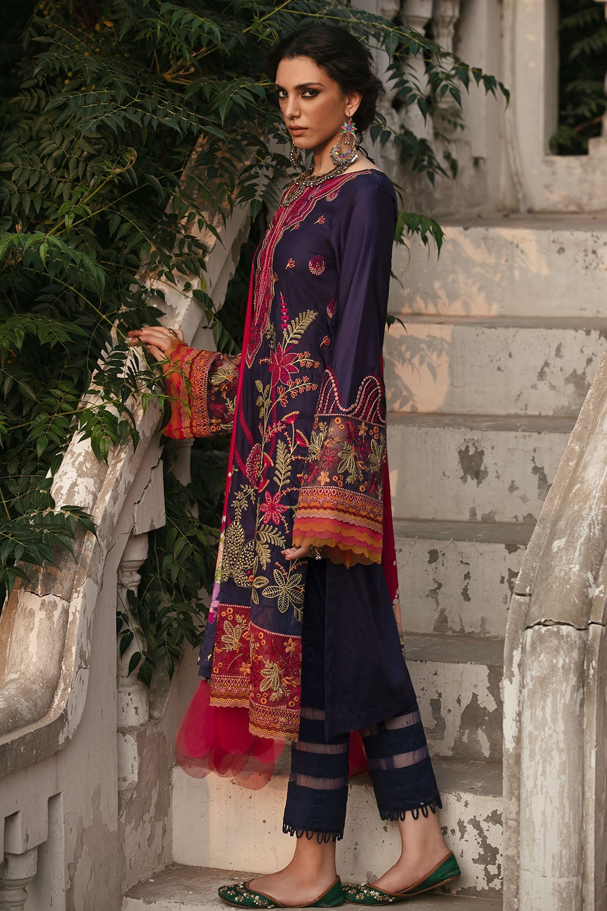 3022-SABZ-BAGH- A EMBROIDERED COTTON SATIN UNSTITCHED