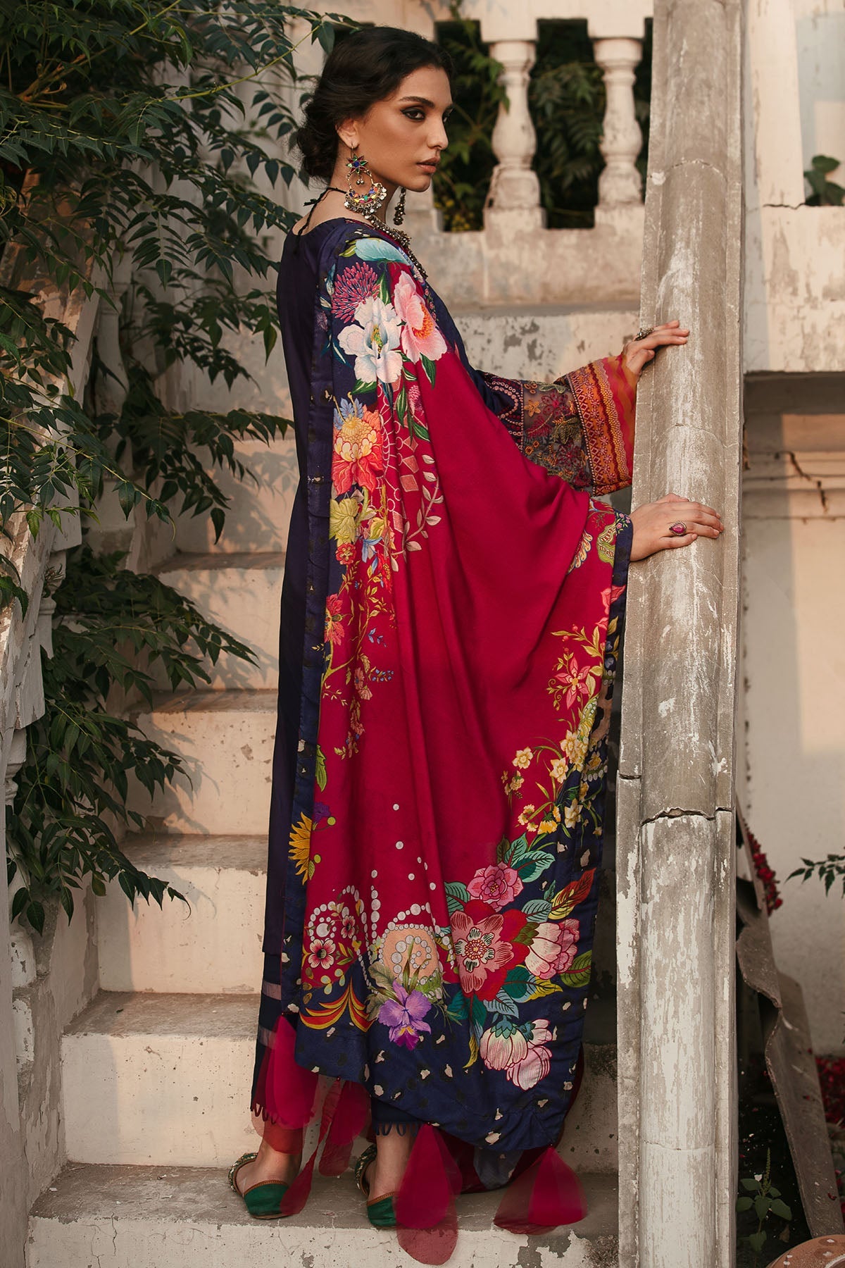3022-SABZ-BAGH- A EMBROIDERED COTTON SATIN UNSTITCHED
