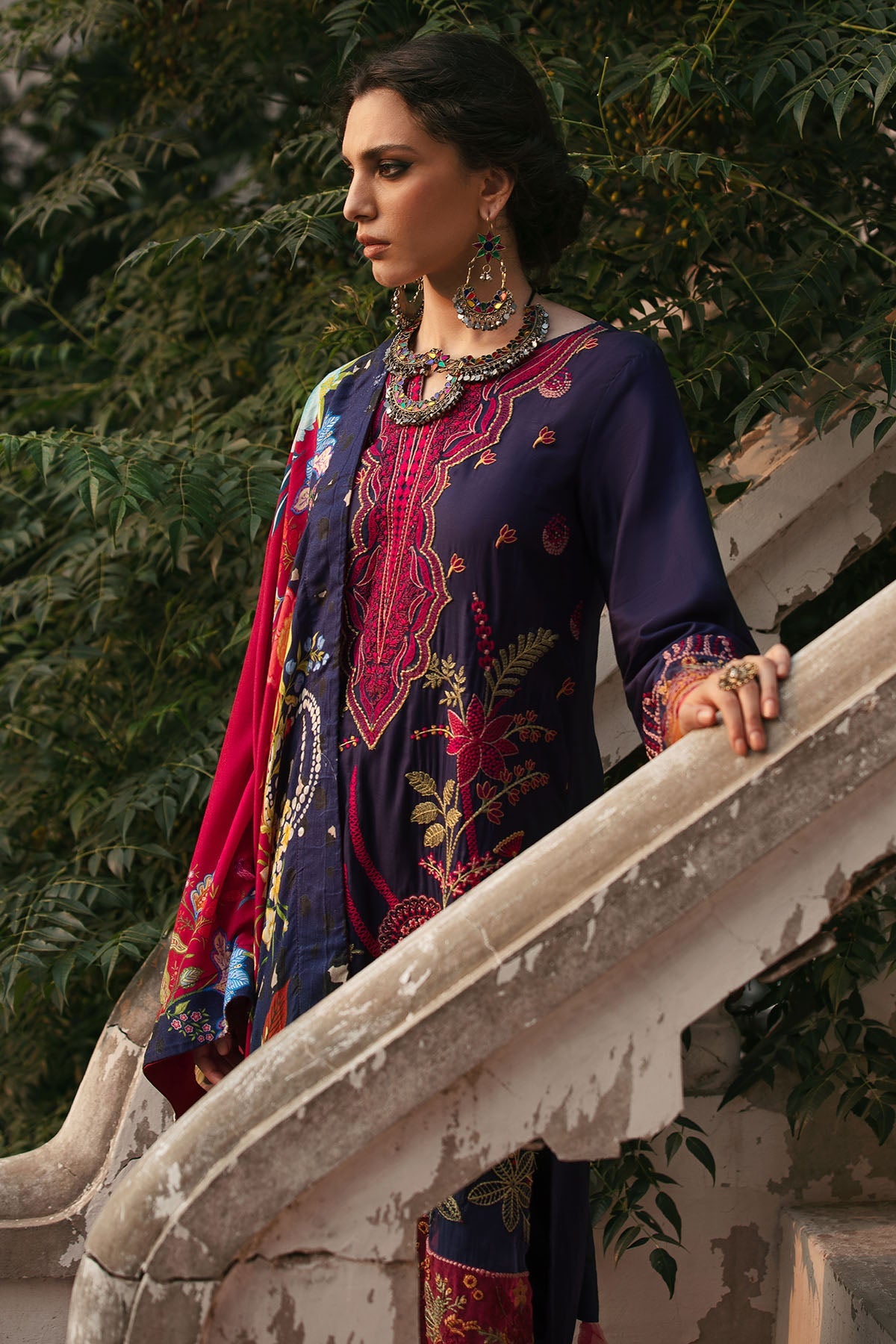 3022-SABZ-BAGH- A EMBROIDERED COTTON SATIN UNSTITCHED