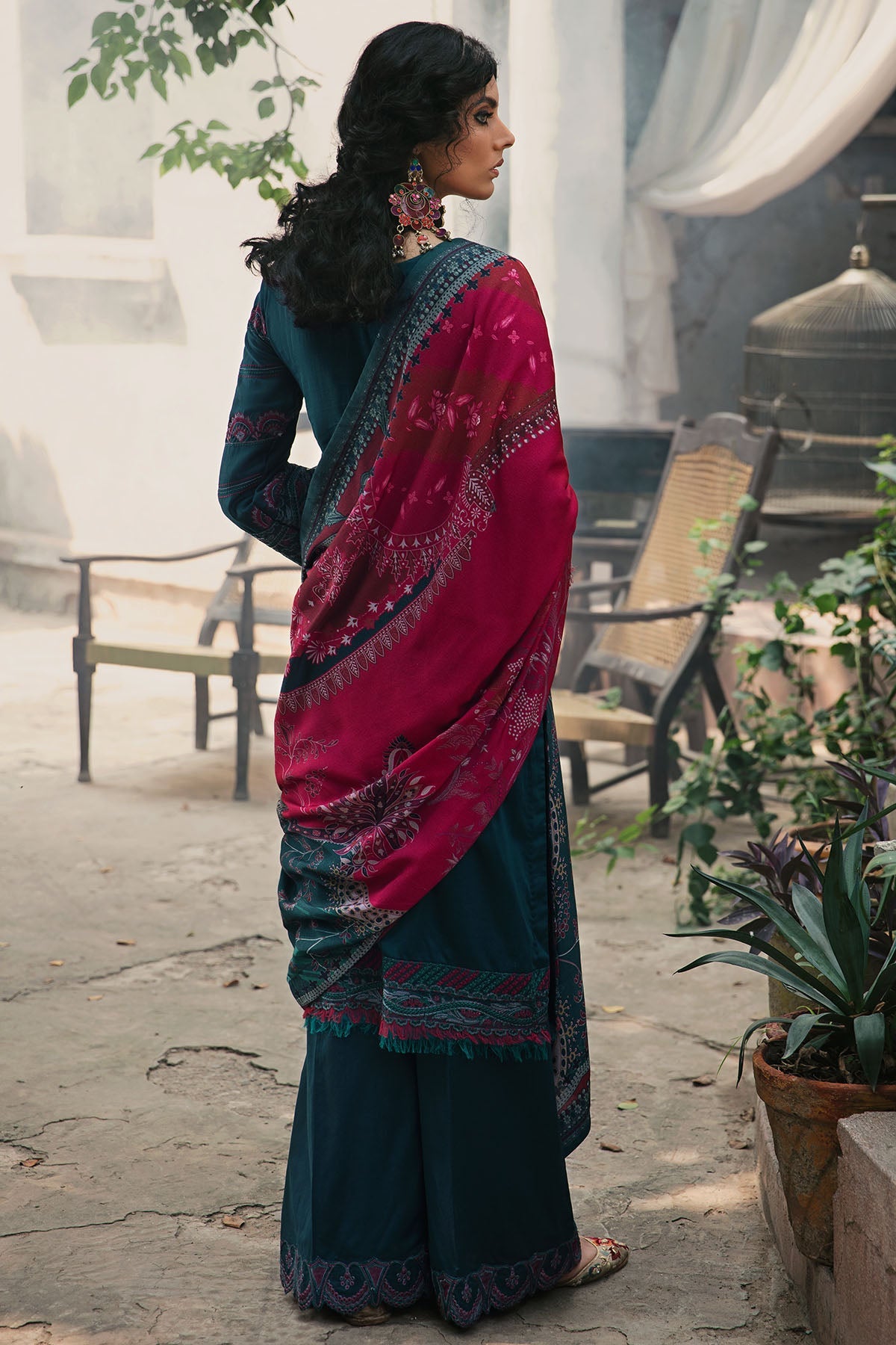 3025-MAHGOL- A EMBROIDERED COTTON SATIN UNSTITCHED