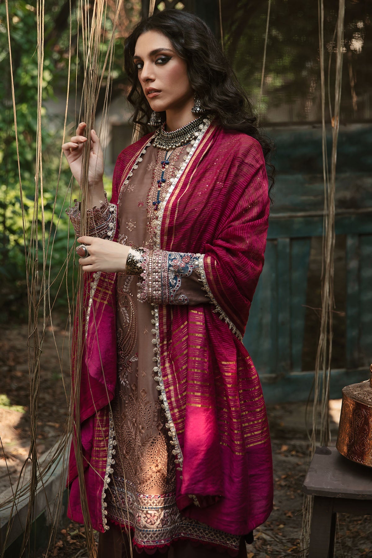 3026-PREET- B EMBROIDERED COTTON SATIN UNSTITCHED