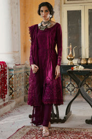 3027-MAHROZ- A EMBROIDERED COTTON SATIN UNSTITCHED