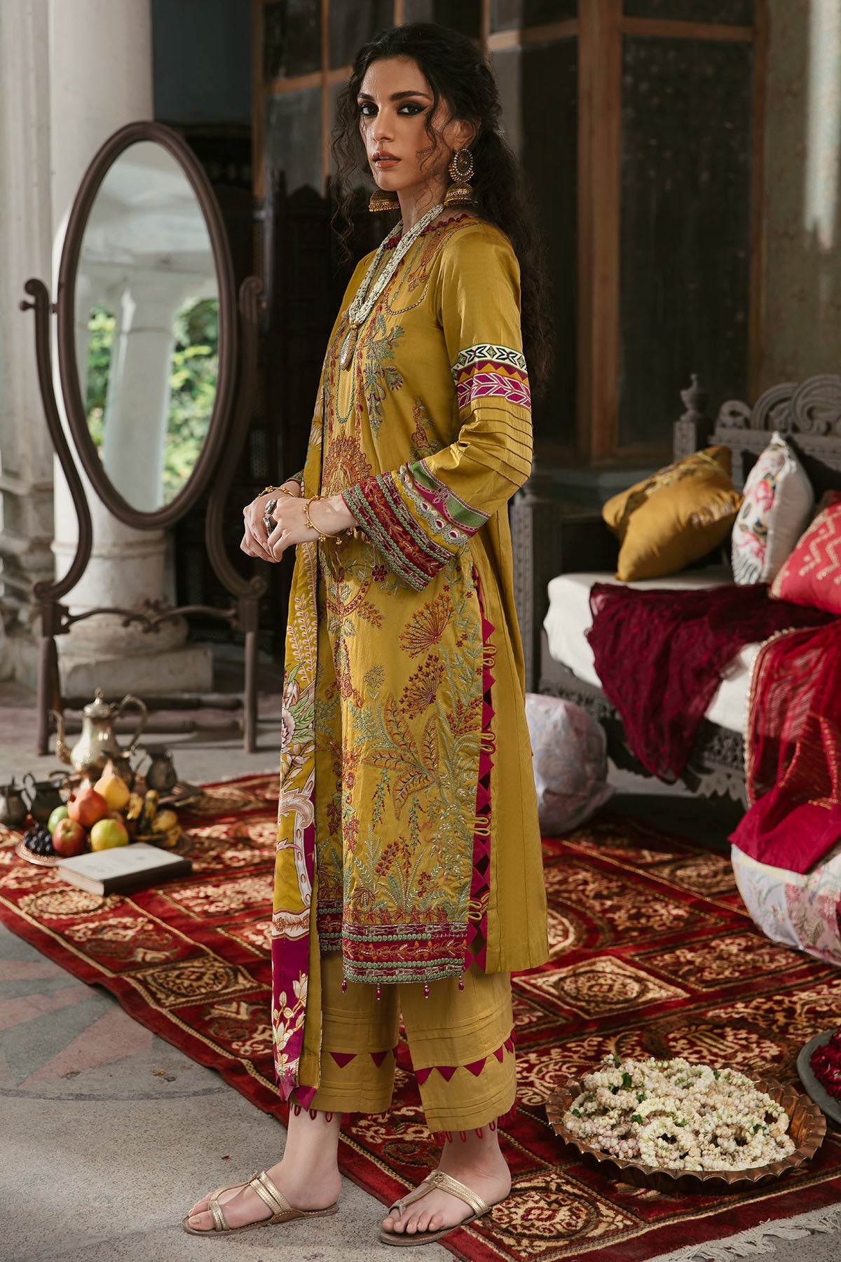 3029-NOOR-JAHAN-A EMBROIDERED COTTON SATIN UNSTITCHED