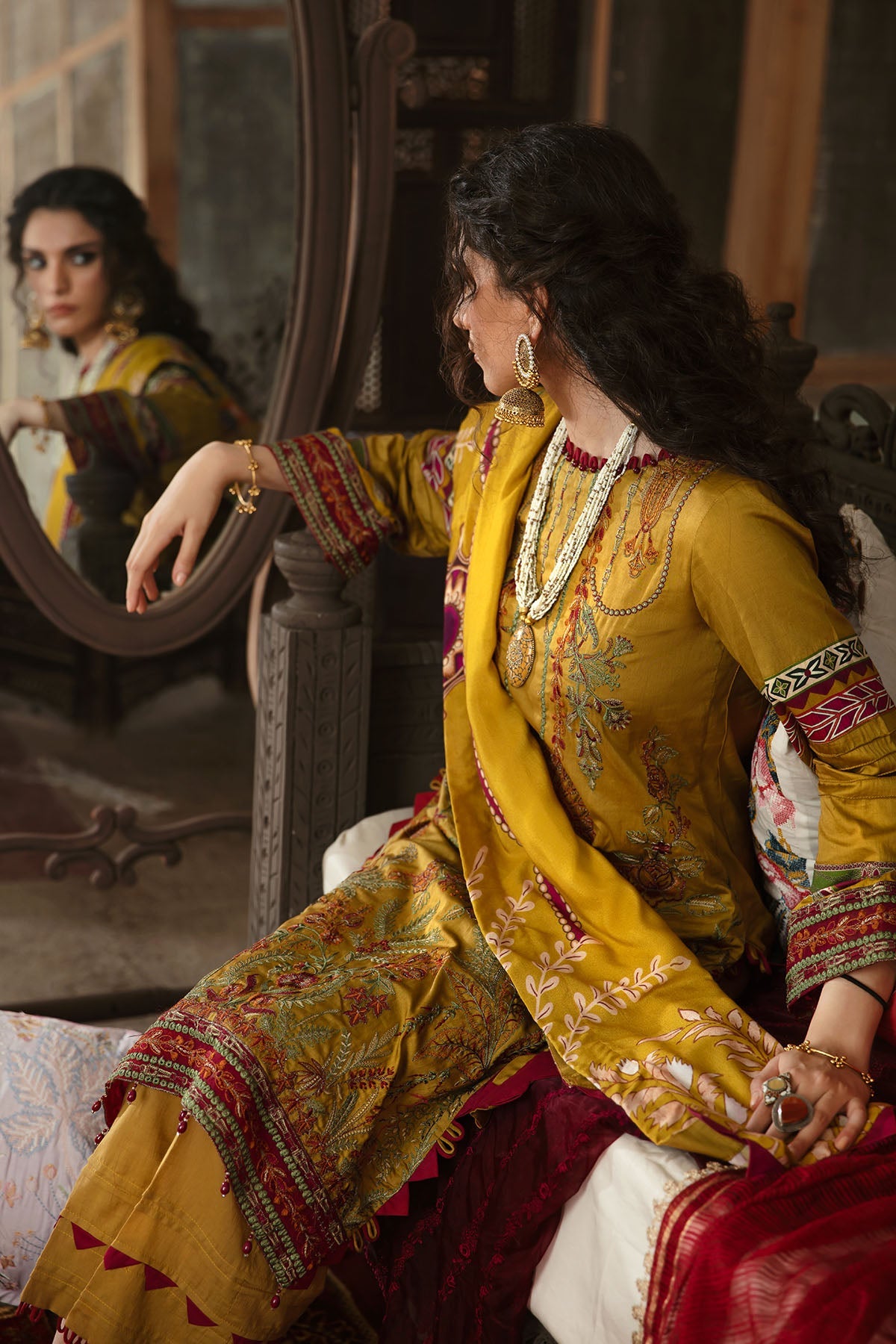 3029-NOOR-JAHAN-A EMBROIDERED COTTON SATIN UNSTITCHED