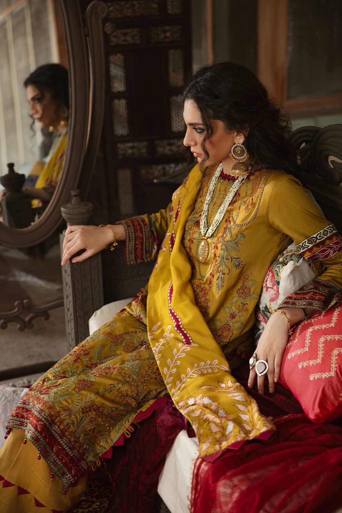 3029-NOOR-JAHAN-A EMBROIDERED COTTON SATIN UNSTITCHED