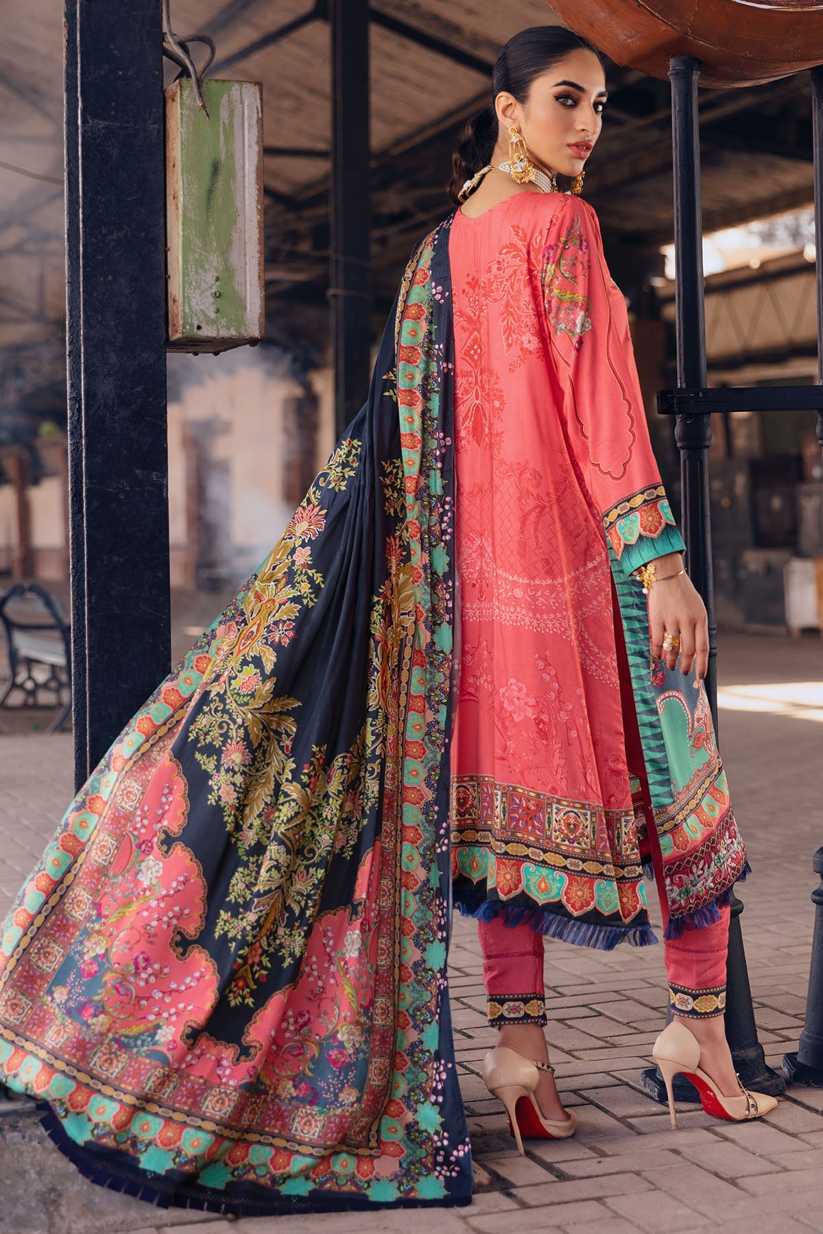 3072-SAGE DIGITAL PRINTED LINEN UNSTITCHED