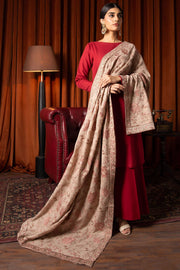 3095-ILARIA EMBROIDERED PASHMINA BLEND SHAWL UNSTITCHED