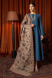 3096-LYSSA EMBROIDERED PASHMINA BLEND SHAWL UNSTITCHED