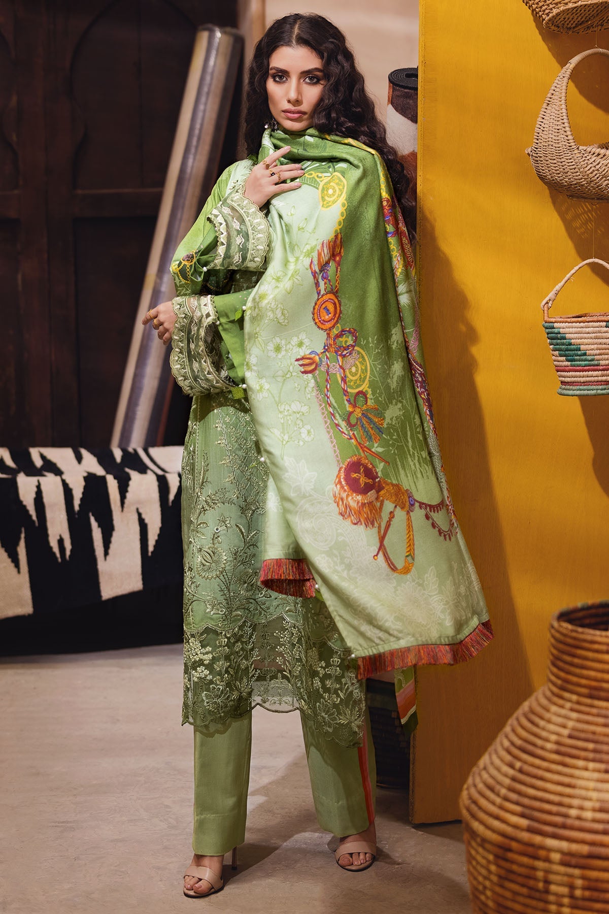 3103-ESIN DIGITAL PRINTED EMBROIDERED LINEN UNSTITCHED