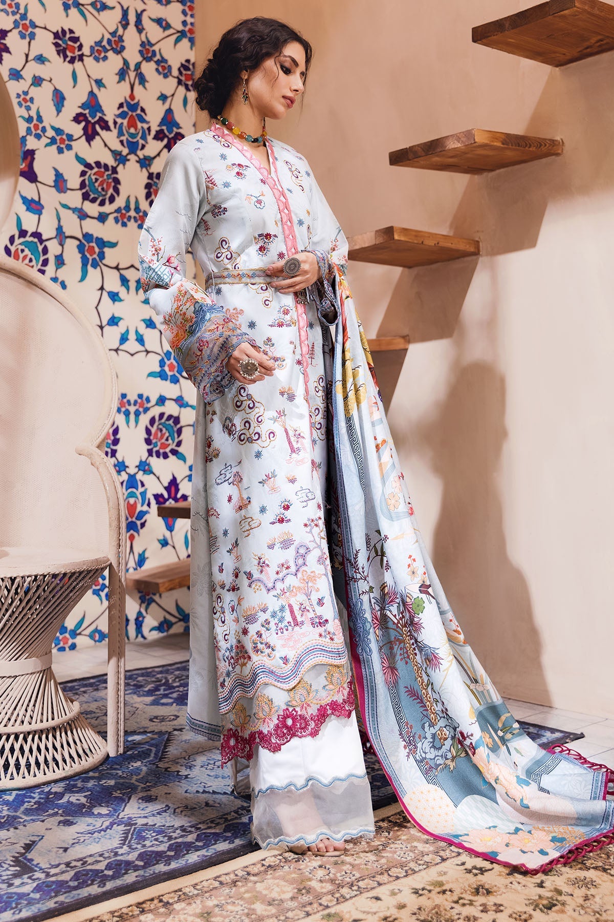 3105-NEHIR DIGITAL PRINTED EMBROIDERED LINEN UNSTITCHED