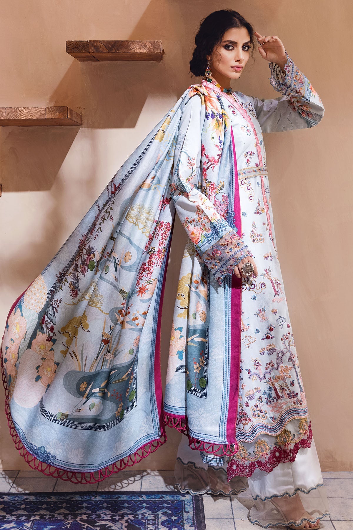 3105-NEHIR DIGITAL PRINTED EMBROIDERED LINEN UNSTITCHED