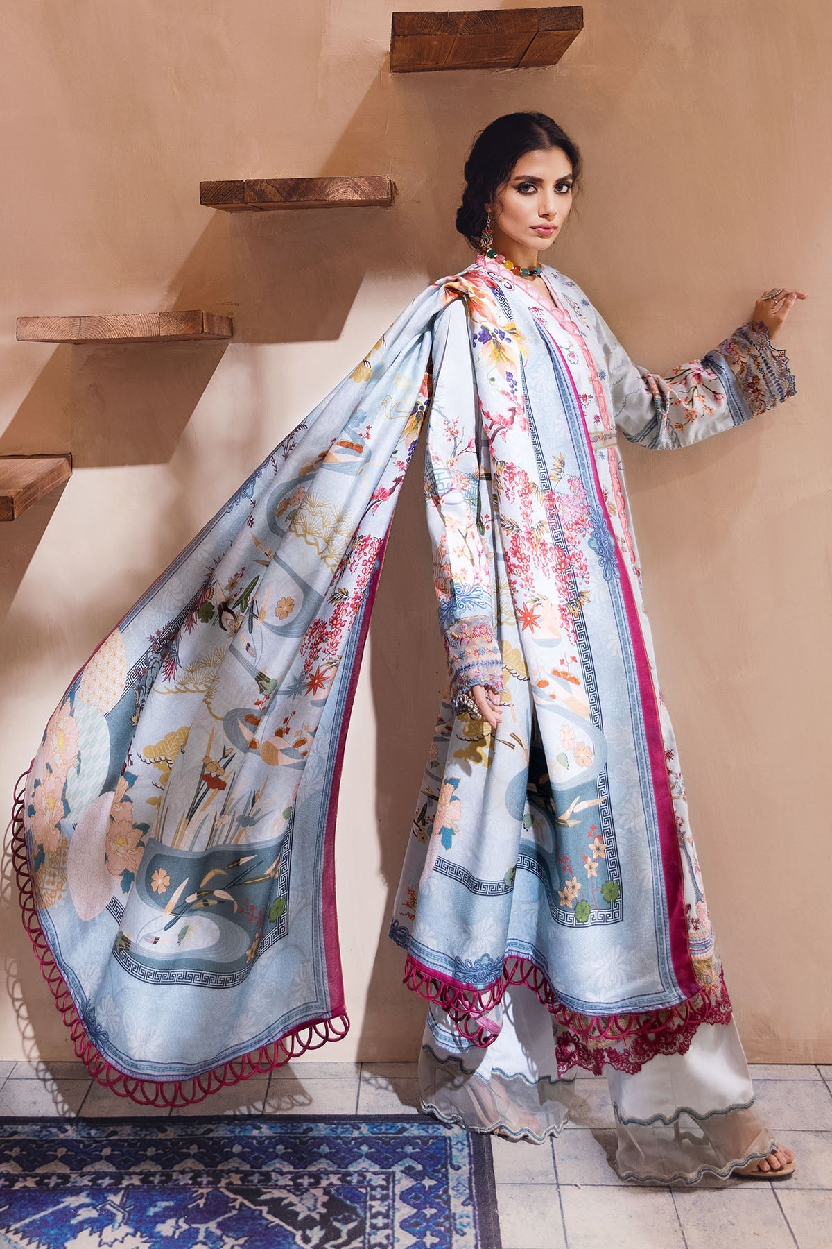 3105-NEHIR DIGITAL PRINTED EMBROIDERED LINEN UNSTITCHED
