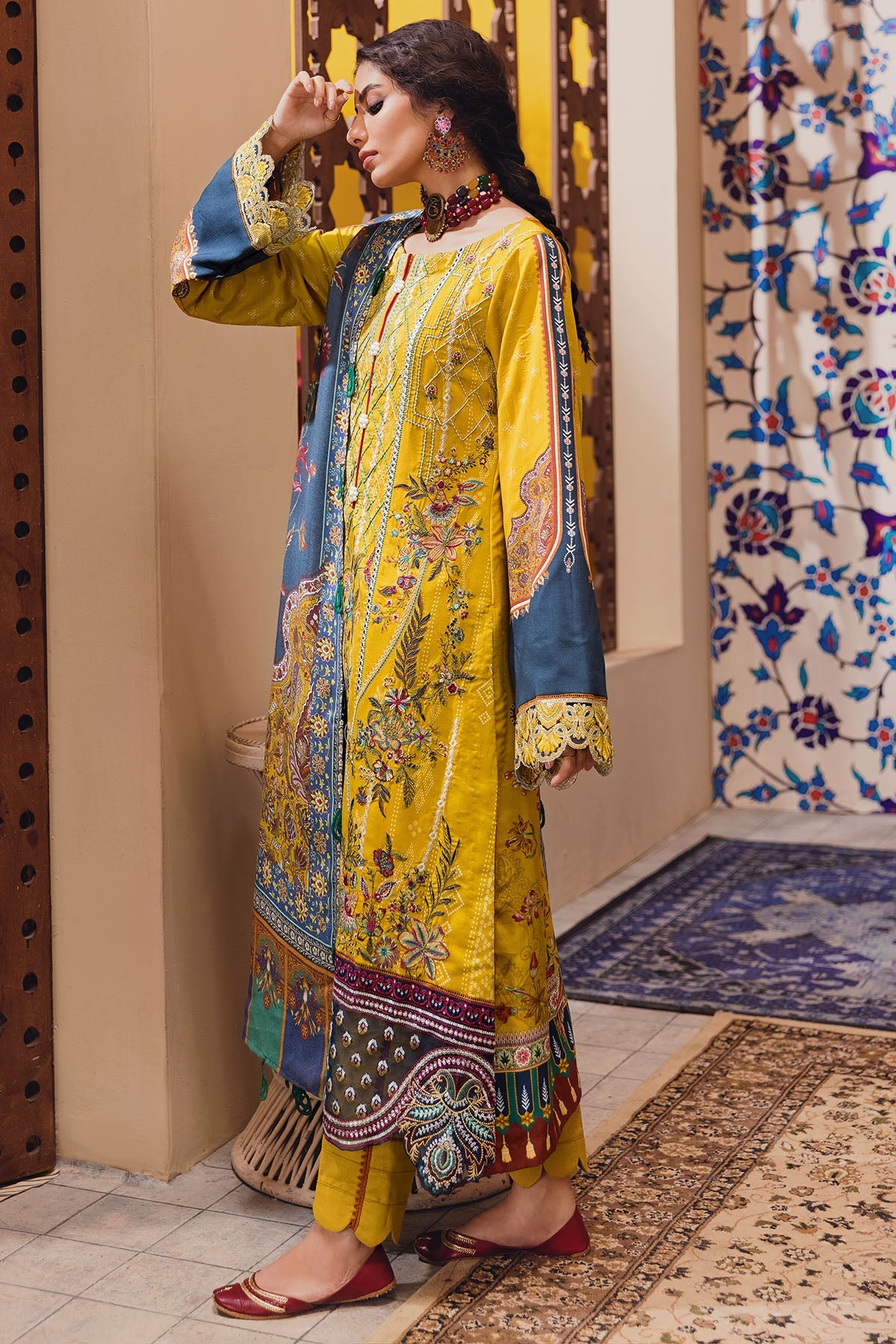 3106-PINAR DIGITAL PRINTED EMBROIDERED LINEN UNSTITCHED