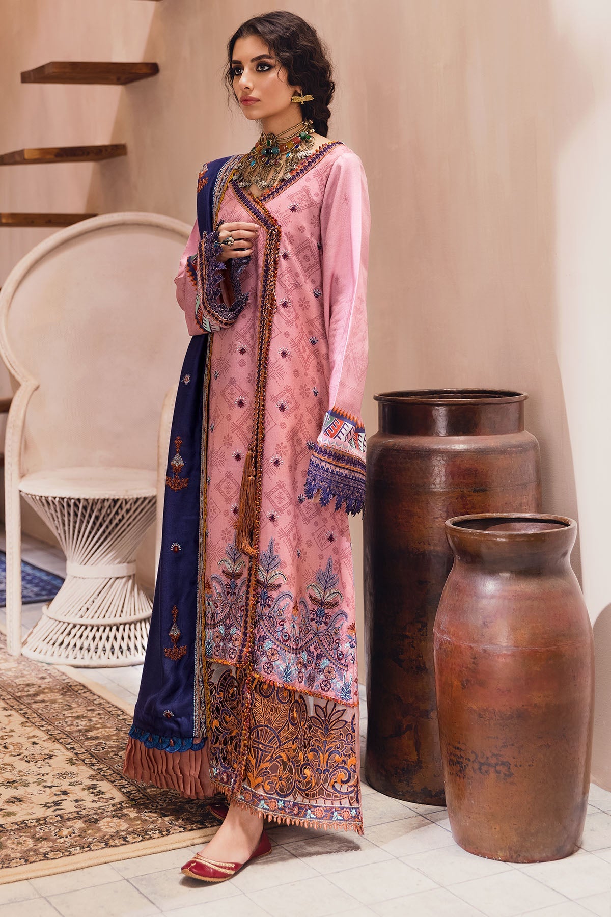 3108-DERYA DIGITAL PRINTED EMBROIDERED LINEN UNSTITCHED