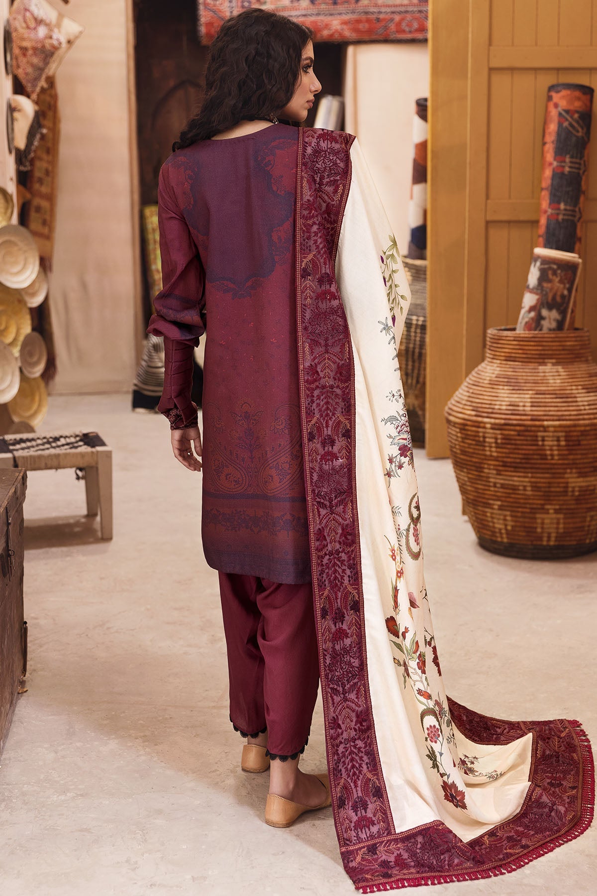 3109-FERAY DIGITAL PRINTED EMBROIDERED LINEN UNSTITCHED