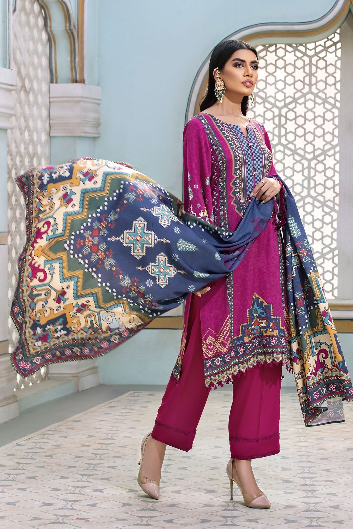 3120-SOLIED-MELANGE DIGITAL PRINTED COTAIL UNSTITCHED