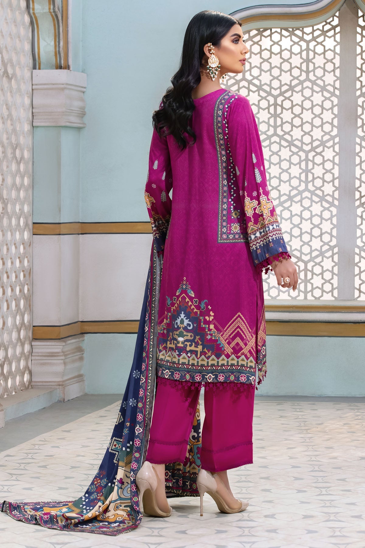 3120-SOLIED-MELANGE DIGITAL PRINTED COTAIL UNSTITCHED