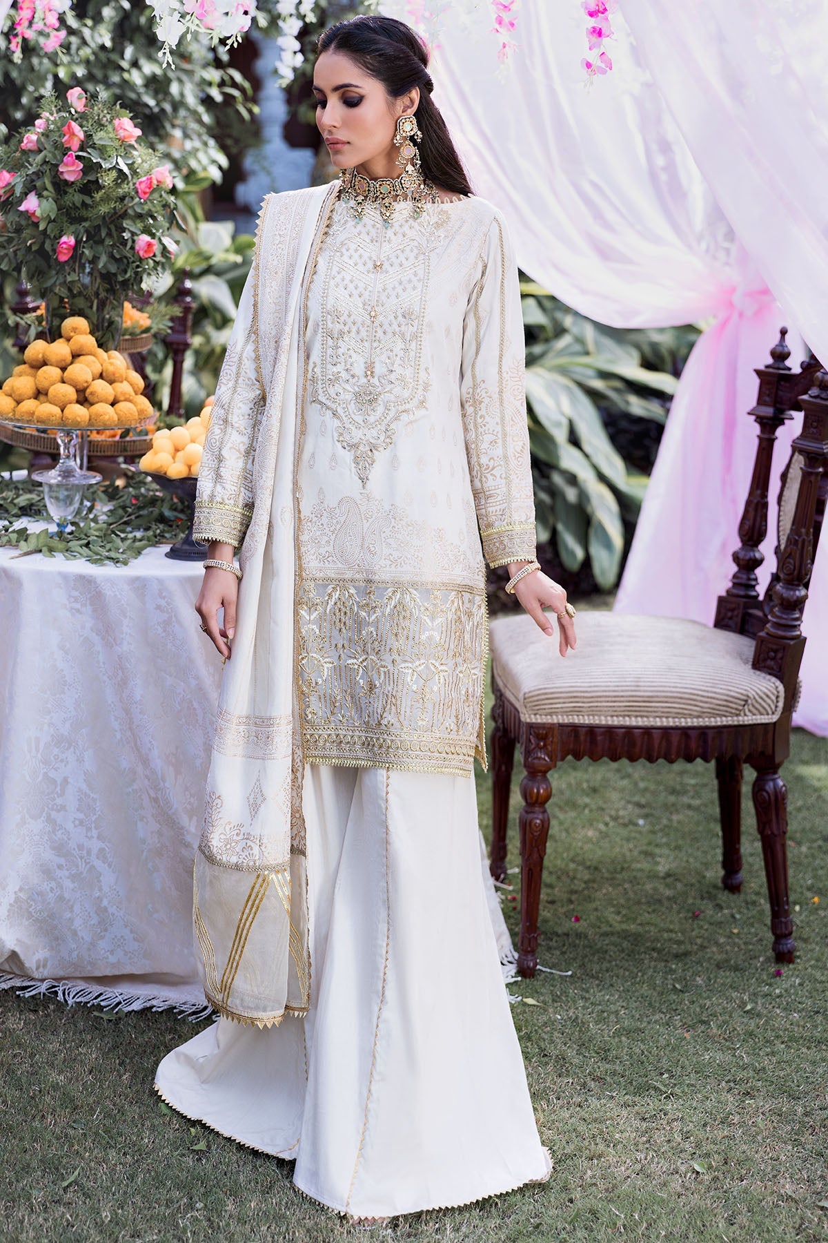 3135-ZEVER EMBROIDERED JACQUARD UNSTITCHED