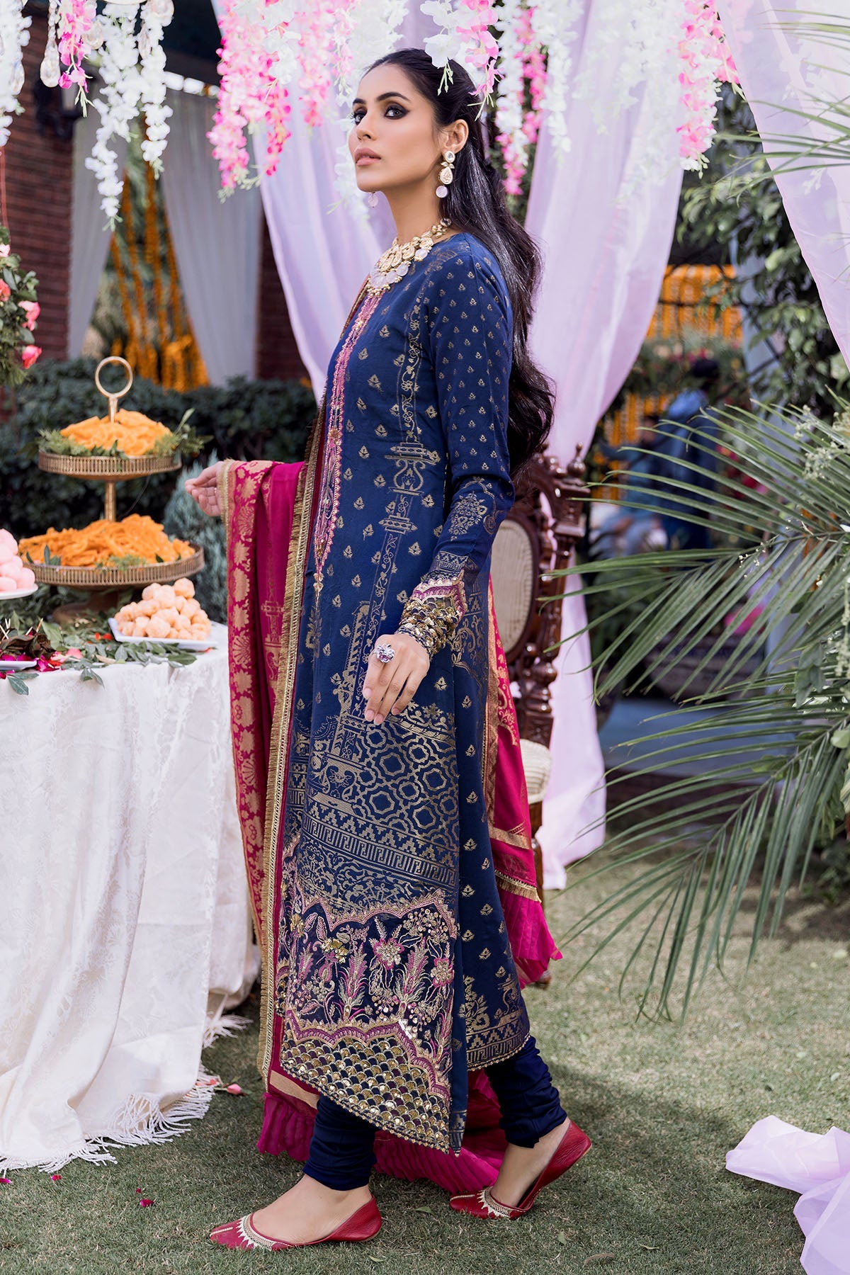 3138-BAHAAR EMBROIDERED JACQUARD UNSTITCHED