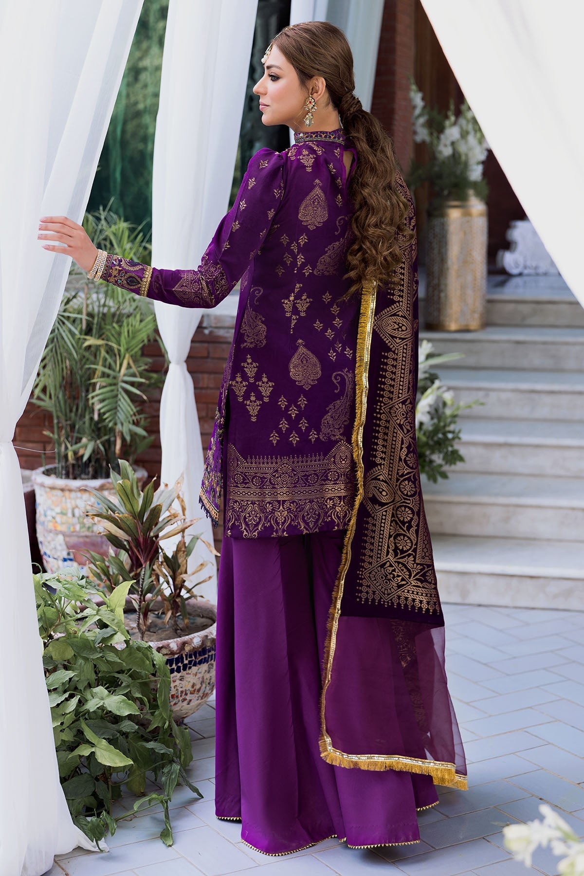 3140-BALSAM EMBROIDERED JACQUARD UNSTITCHED