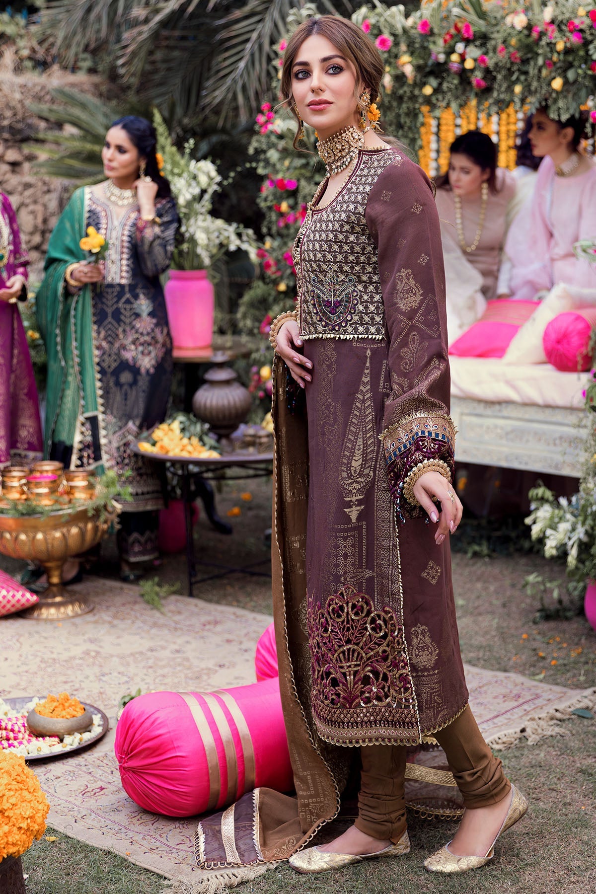 3146-LAILA EMBROIDERED JACQUARD UNSTITCHED