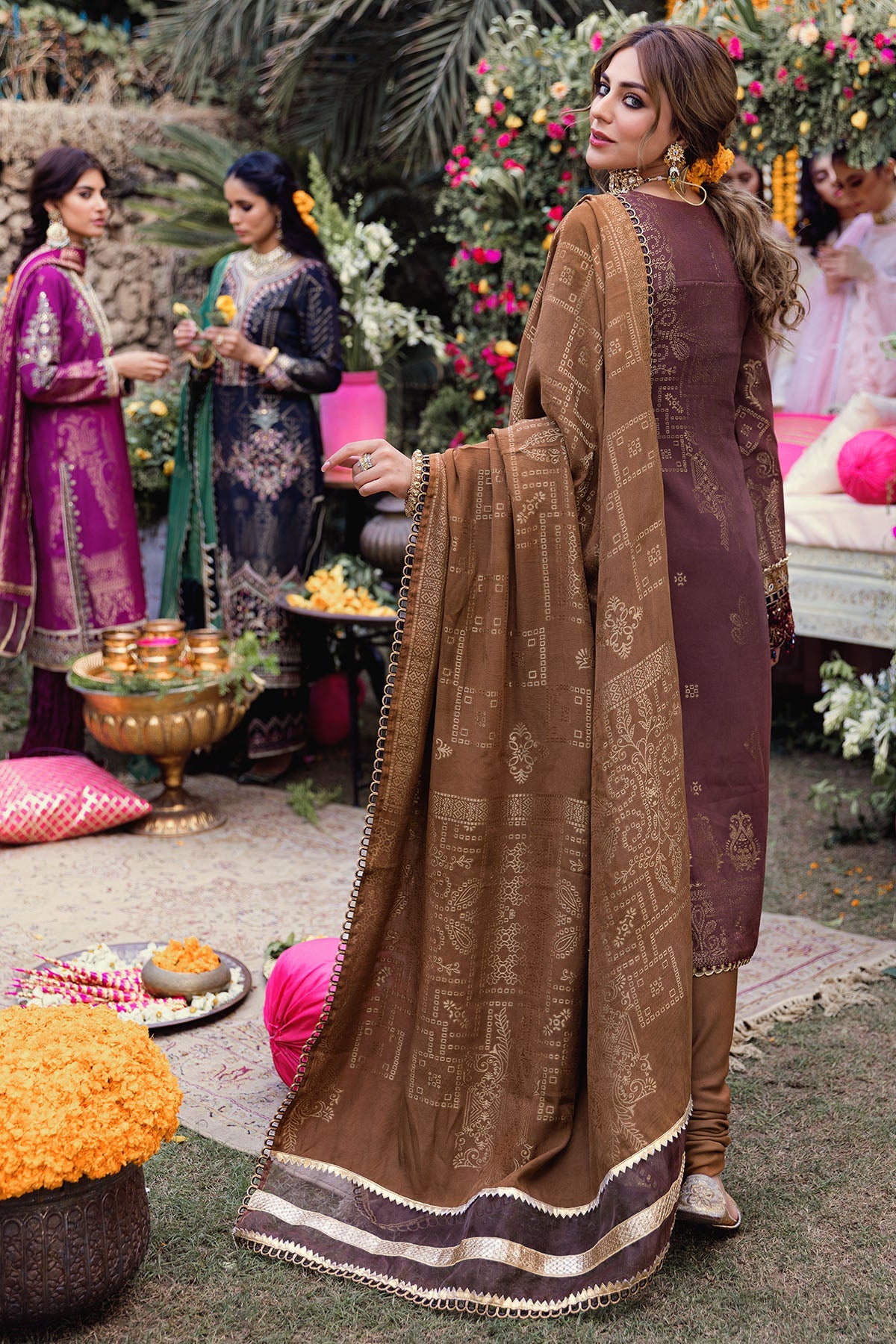 3146-LAILA EMBROIDERED JACQUARD UNSTITCHED
