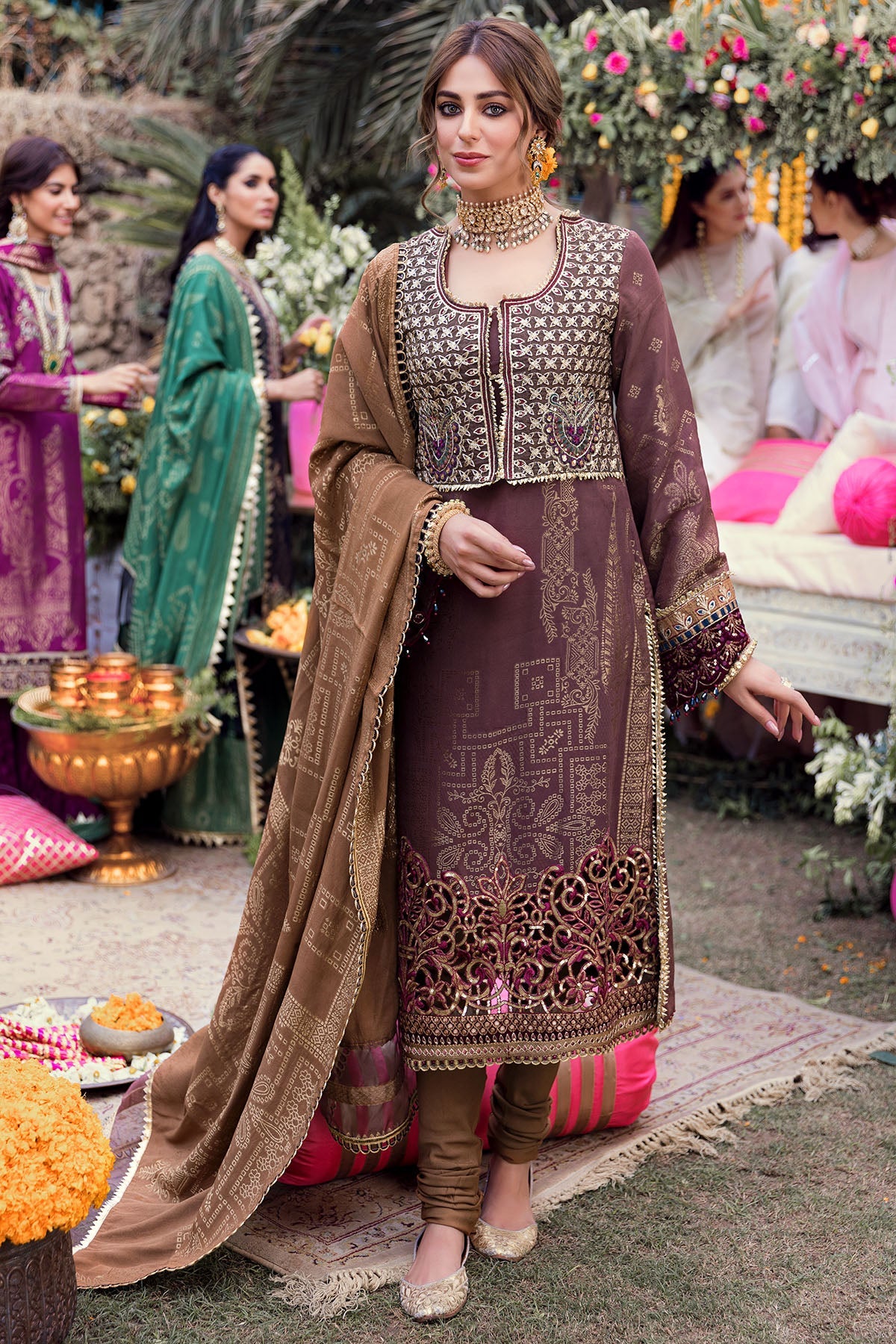 3146-LAILA EMBROIDERED JACQUARD UNSTITCHED