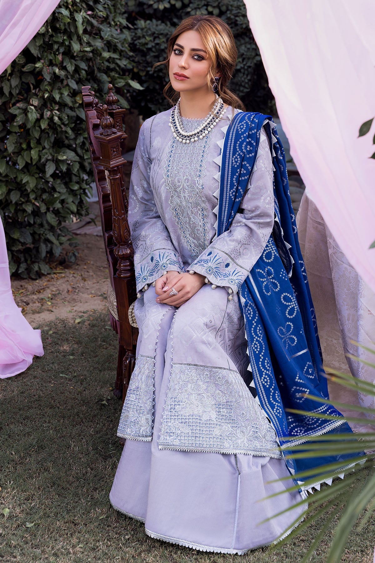 3148-AAGHOSH EMBROIDERED JACQUARD UNSTITCHED