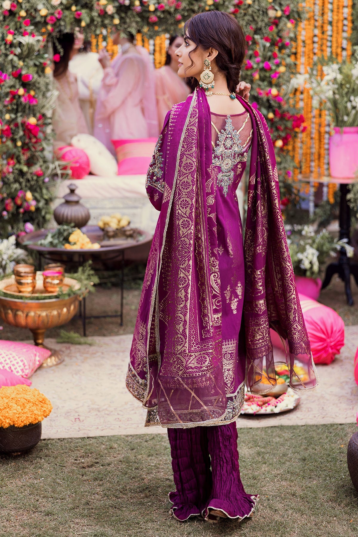 3150-AZRA EMBROIDERED JACQUARD UNSTITCHED