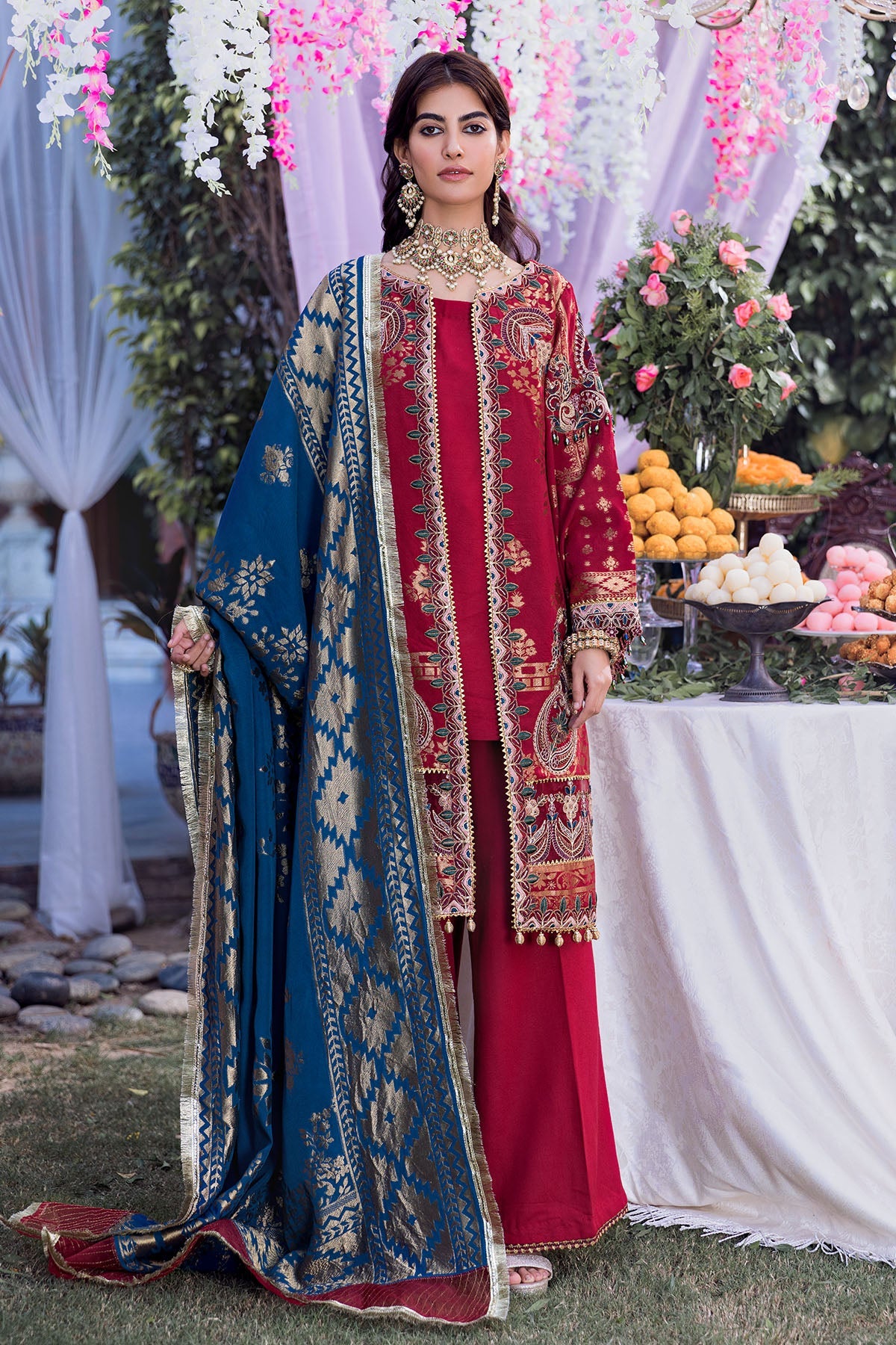 3151-SOHA EMBROIDERED JACQUARD UNSTITCHED
