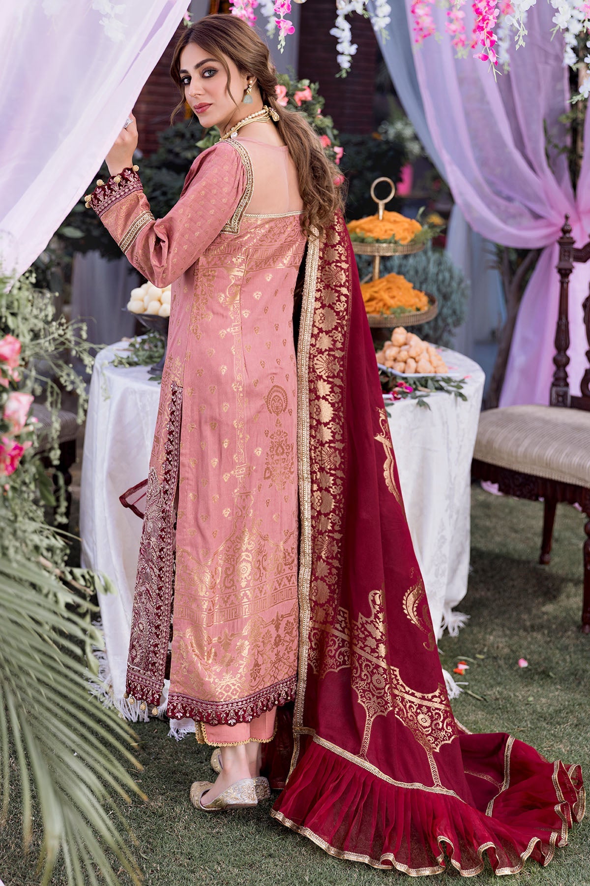 3153-KISWA EMBROIDERED JACQUARD UNSTITCHED