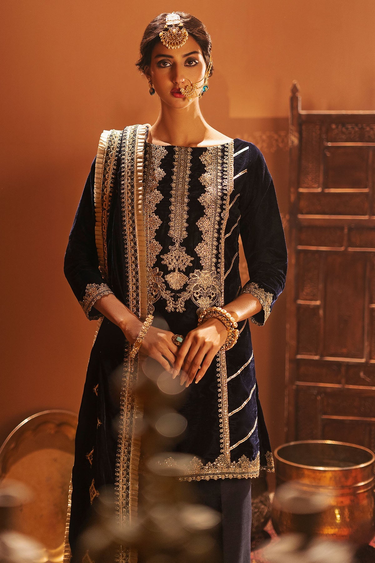 3169-KASHAF EMBROIDERED VELVET UNSTITCHED
