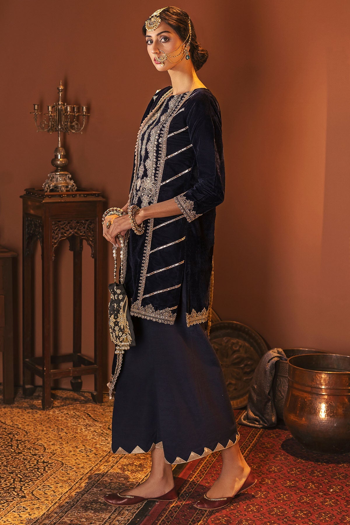 3169-KASHAF EMBROIDERED VELVET UNSTITCHED