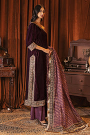 3171-ZOHRA EMBROIDERED VELVET UNSTITCHED