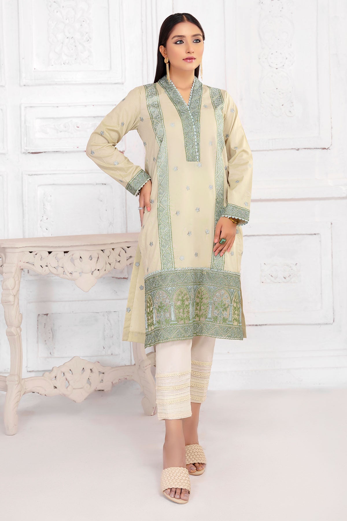 3180-ALADA EMBROIDERED LAWN STITCHED
