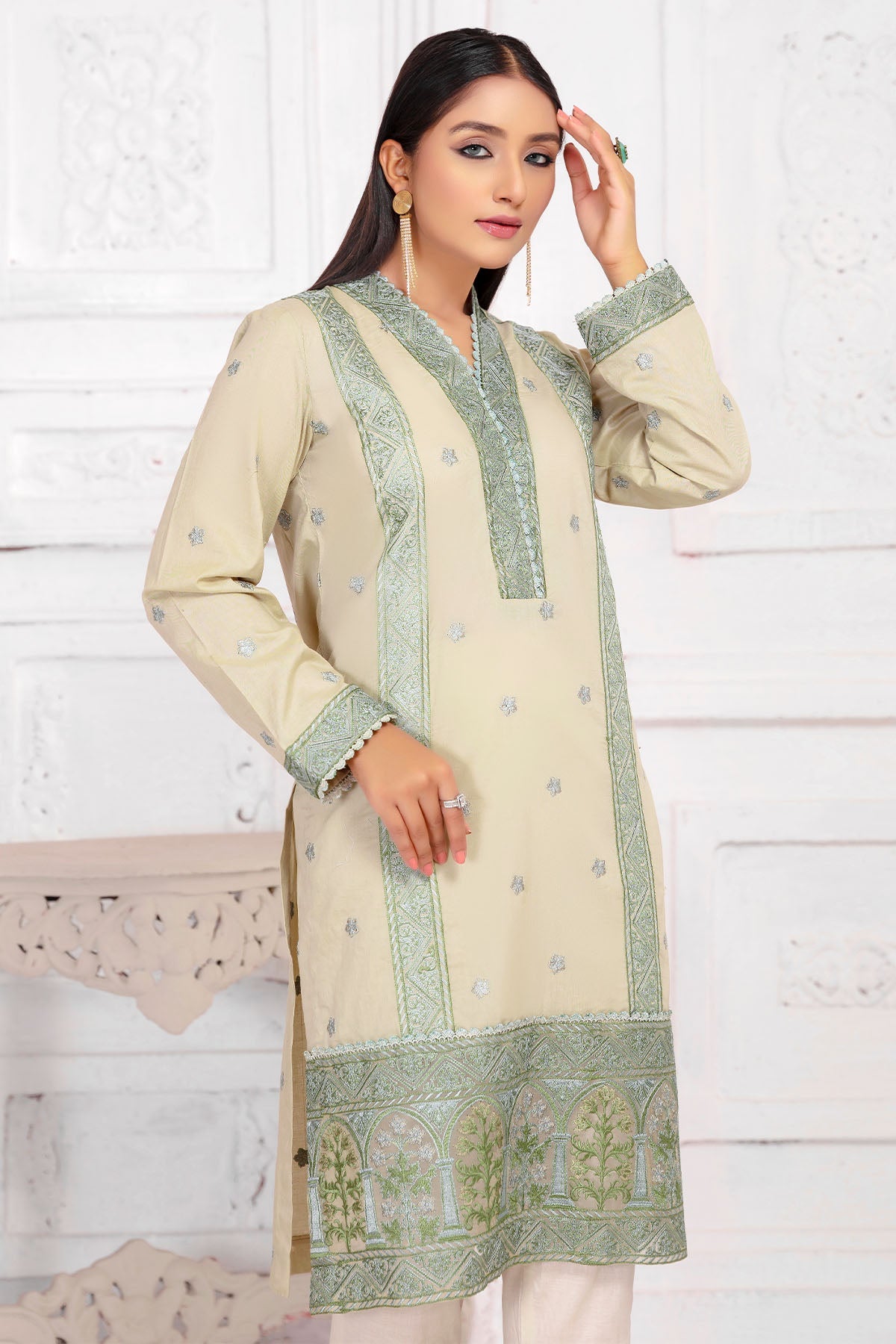 3180-ALADA EMBROIDERED LAWN STITCHED