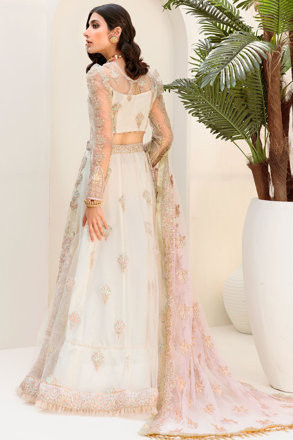 3186-PINK-SALT EMBROIDERED SILK NET UNSTITCHED