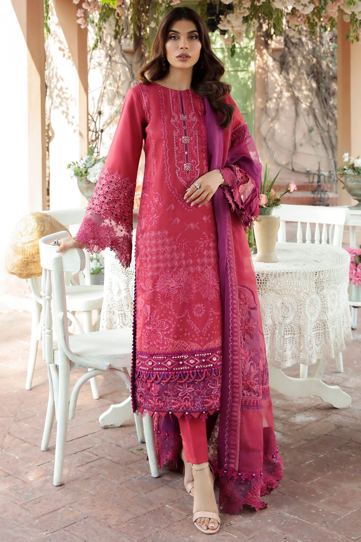 3200-KOHINOOR EMBROIDERED LAWN STITCHED