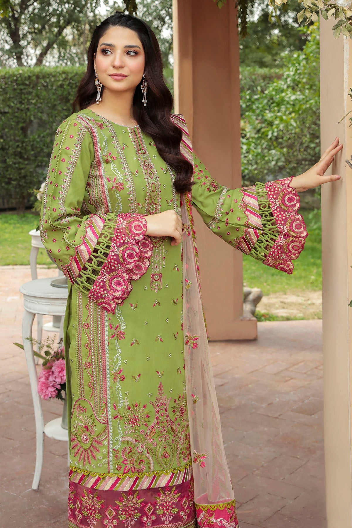 3206-DELPHI EMBROIDERED LAWN UNSTITCHED