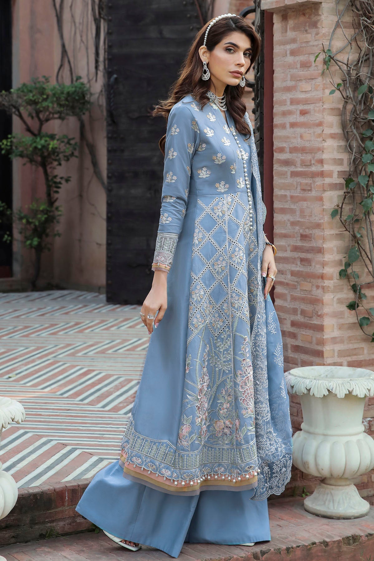 3207-WATER-LILY EMBROIDERED LAWN UNSTITCHED