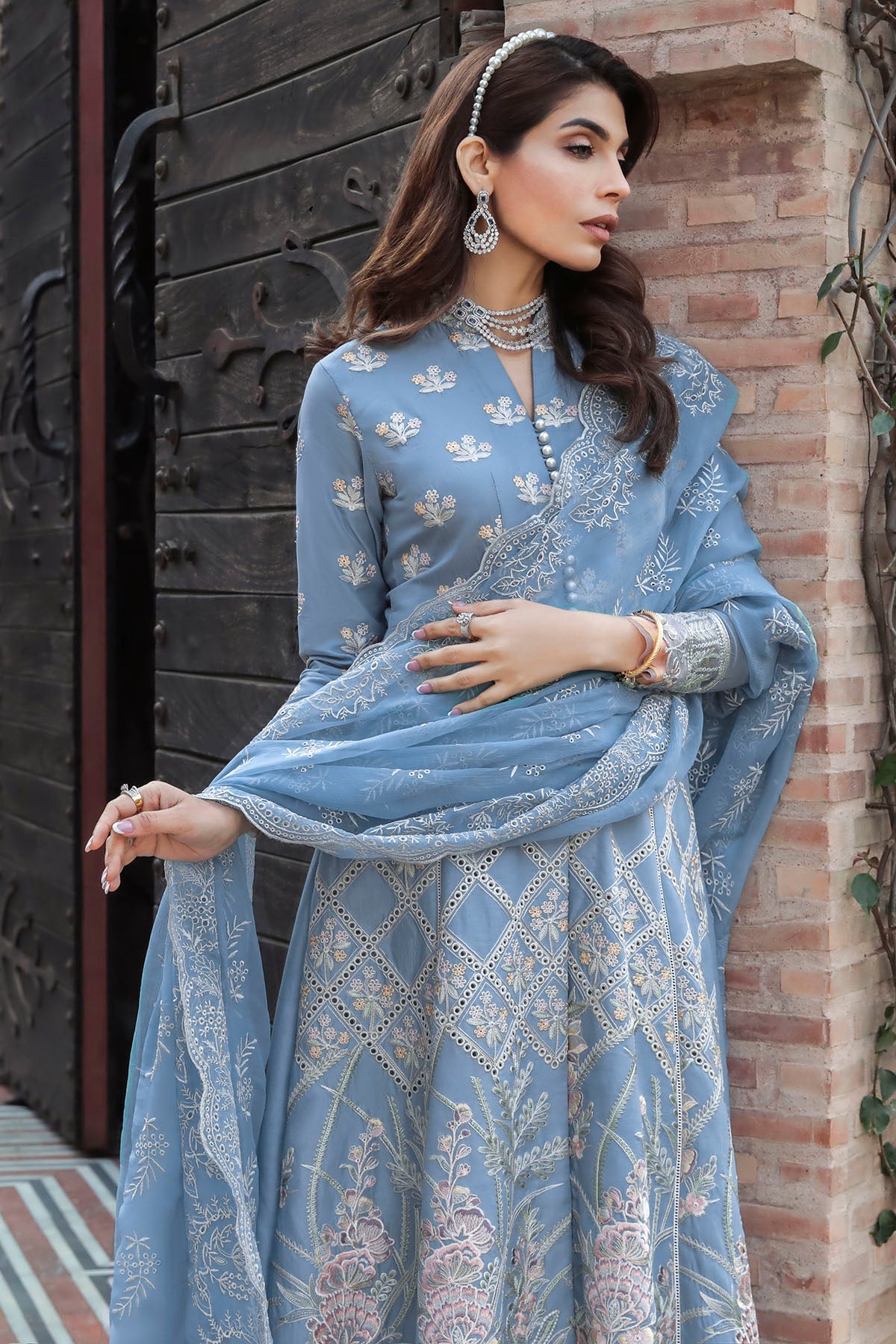 3207-WATER-LILY EMBROIDERED LAWN UNSTITCHED