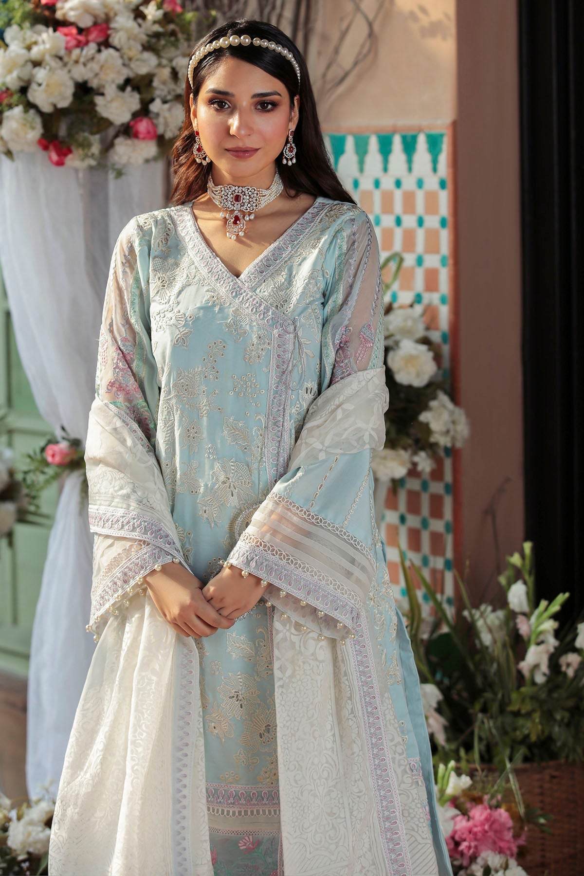 3213-BLUE-MOTIA EMBROIDERED LAWN UNSTITCHED